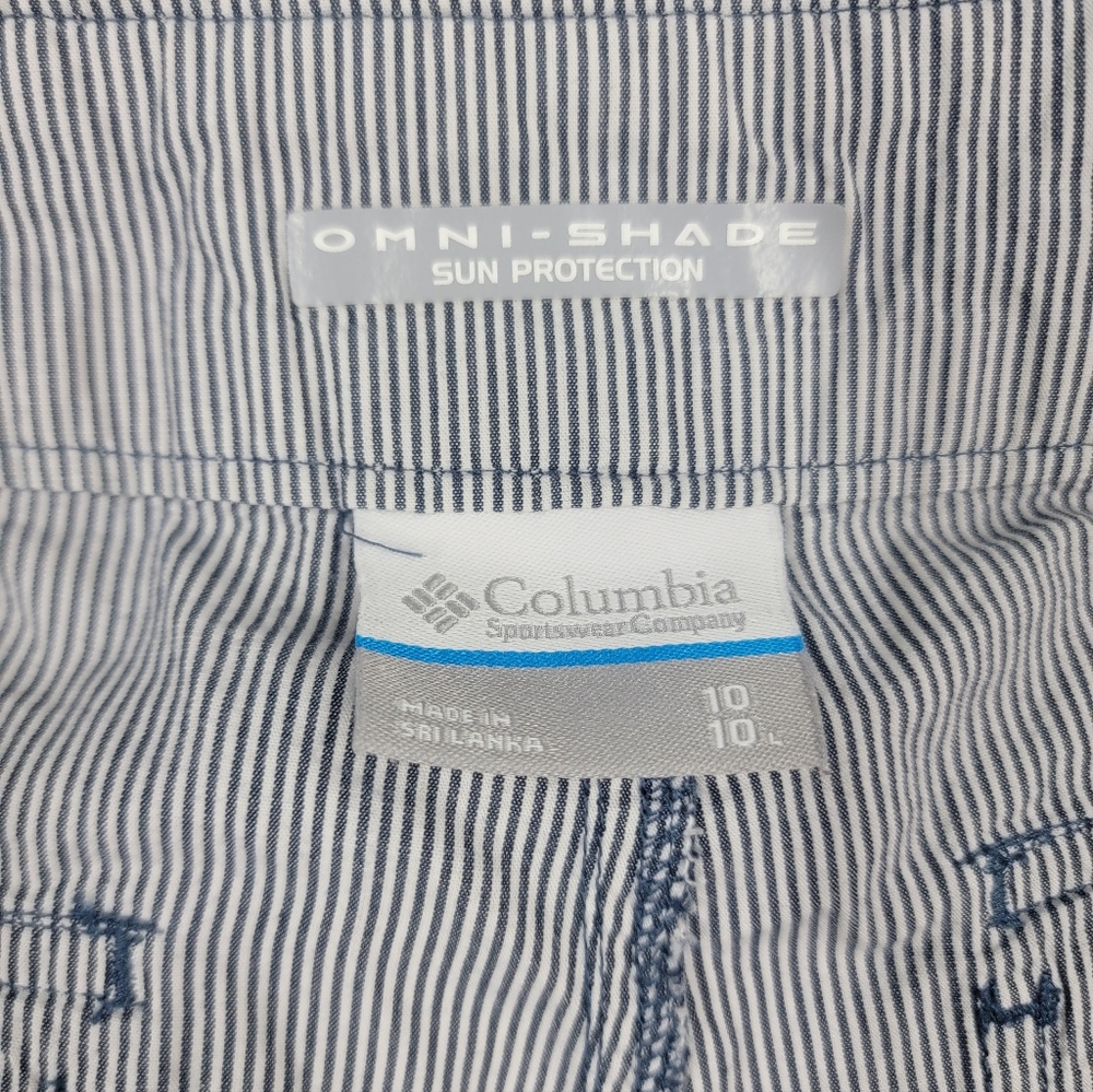 Columbia Striped Shorts Pga Womens Size 10